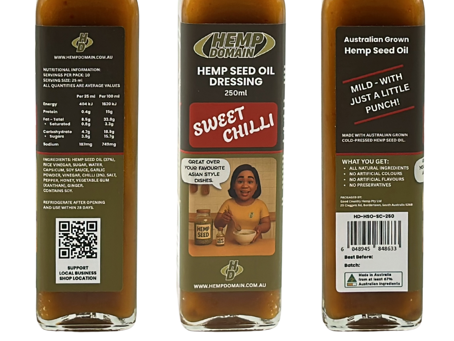 Hemp Domain - Hemp Seed Oil - Sweet Chilli Dressing - 250ml